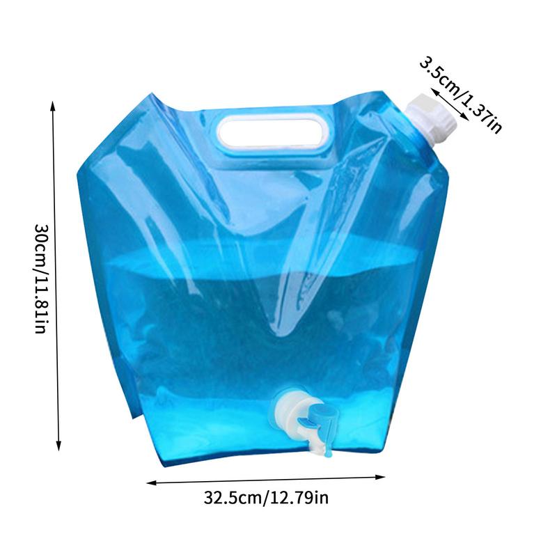 Camping Water Bag With Faucet Folding Water Storage Containers Portable 5/10L Water Bucket Collapsible Water Pouch Camp Supplies