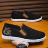 Herren Casual Canvas Schuhe 2024 Neue Slipper Atmungsaktive Slip-on Flats Männliche Vulkanisierte Schuhe Fahrschuhe Weiche Sohle Laufschuh