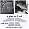 Stainless Steel Car Door Audio Stereo Speaker Loudspeaker Decoration Frame Accessories Cover Trim For Hyundai Elantra