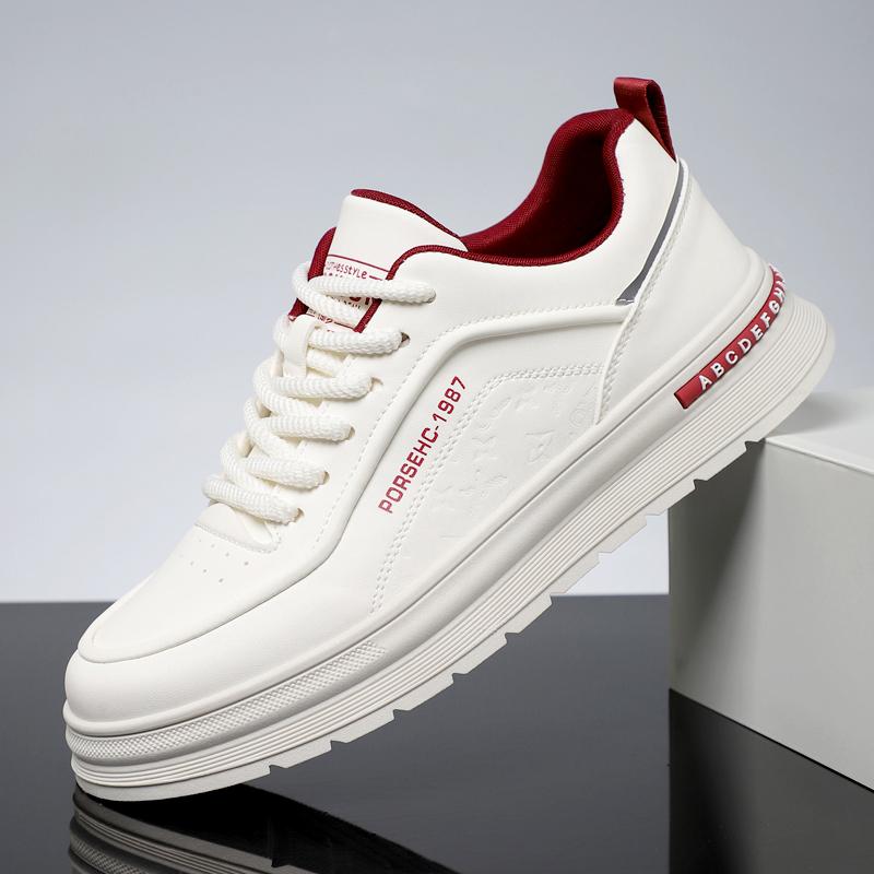 New Trendy Versatile Cloth Shoes Men's Spring New Breathable White Shoes Men's Sports and Leisure Board Shoes Trendy Shoes