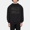 We11done Ss22 Solid Color Double-Breasted Rhinestone Logo Long Sleeve Pullover Round Neck Sweatshirt Unisex sweatshirt Black WD-TS1-22-538-U-BK