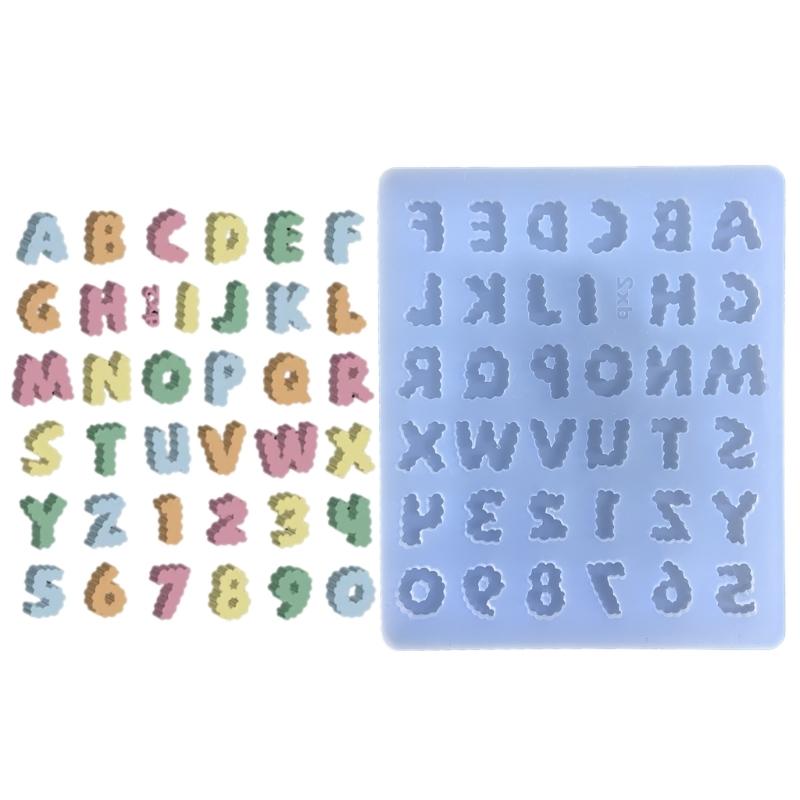 Glossy Geometry Filler Letter Star Silicone Epoxy Resin Mold DIY Keychain Pendant Jewelry for Bag Decorations Craft