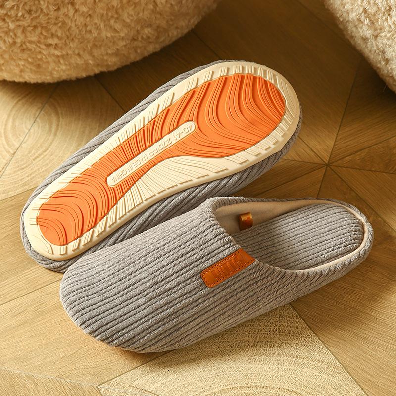 

Бесшумные тапочки женские мягкая подошва домашние для деревянного пола удобные и приятные к коже домашние для осени и зимы нескользящие мужские хлопковые швабры 44-45 серый