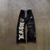 Pantaloni della tuta larghi a gamba dritta stile High Street per uomo e donna, pantaloni atletici casual con ricamo