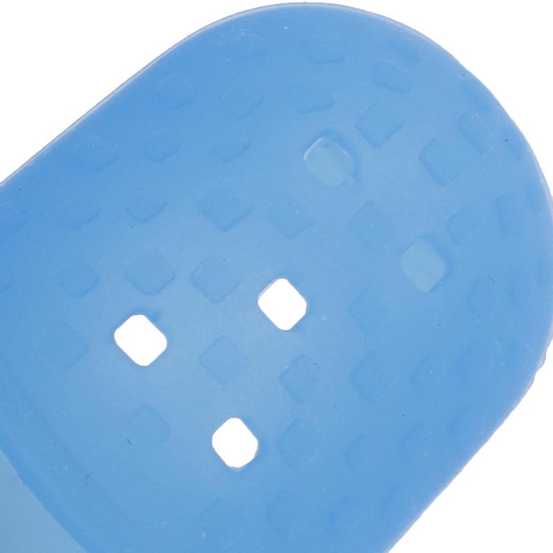 Mehrfarbiger Silikon-Fingerhut mit Spitze, ausgehöhlt, atmungsaktiv, Strickwerkzeug, DIY-Bastelarbeit