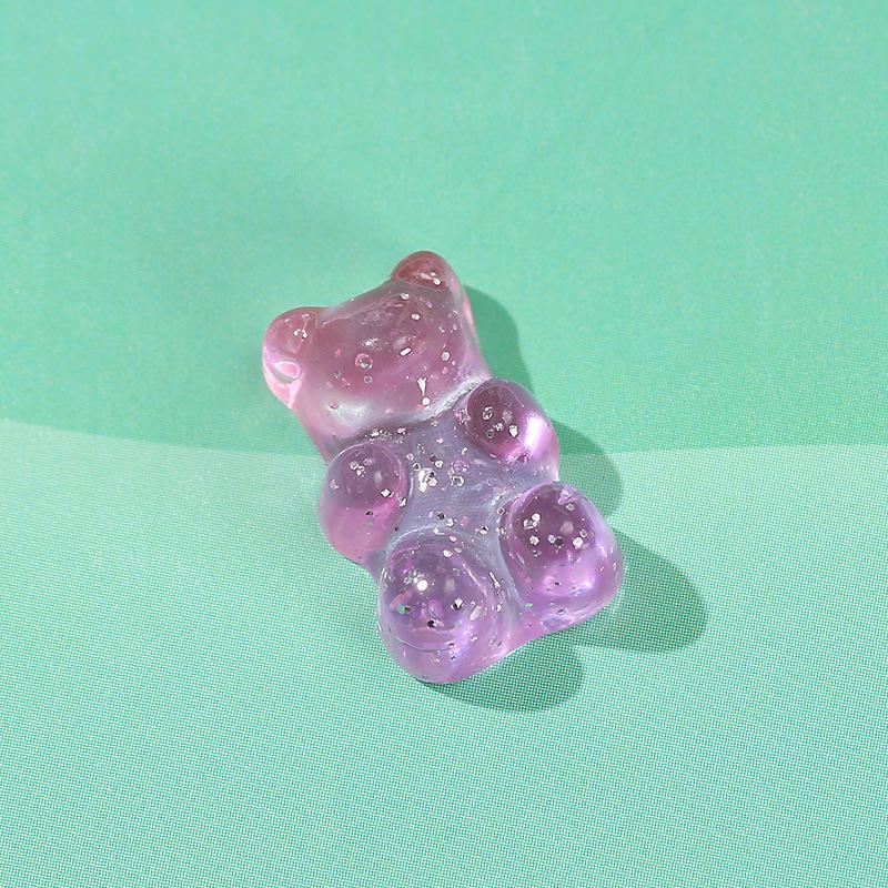 

Двухцветные блестящие медведи из смолы аксессуары для чехлов для телефонов своими руками 1.8cm x 1.2cm