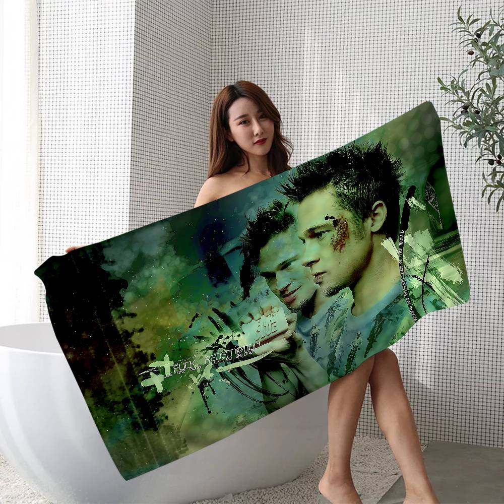 

Cult Movie F-Fight C-Club Microfiber Printed Beach Towel Mountain Climbing Yoga Beach Swimming Running Absorbent Soft Towel W30*H60(CM)
