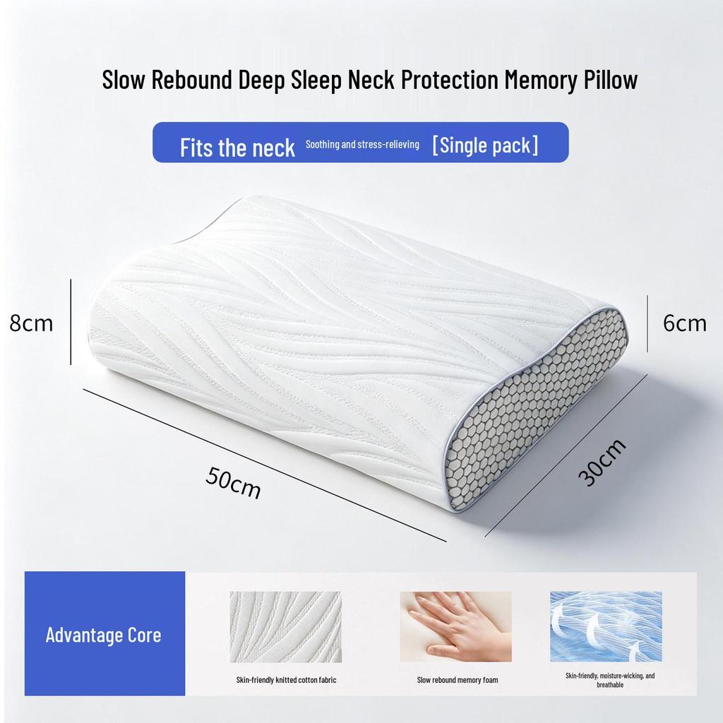 High-Grade Memory Foam Pillow for Neck Support and Enhanced Sleep