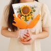 Soft Yarn Handwoven Rose Daisy Bouquet Korean Style Crochet Sunflower Flowers  Anniversary