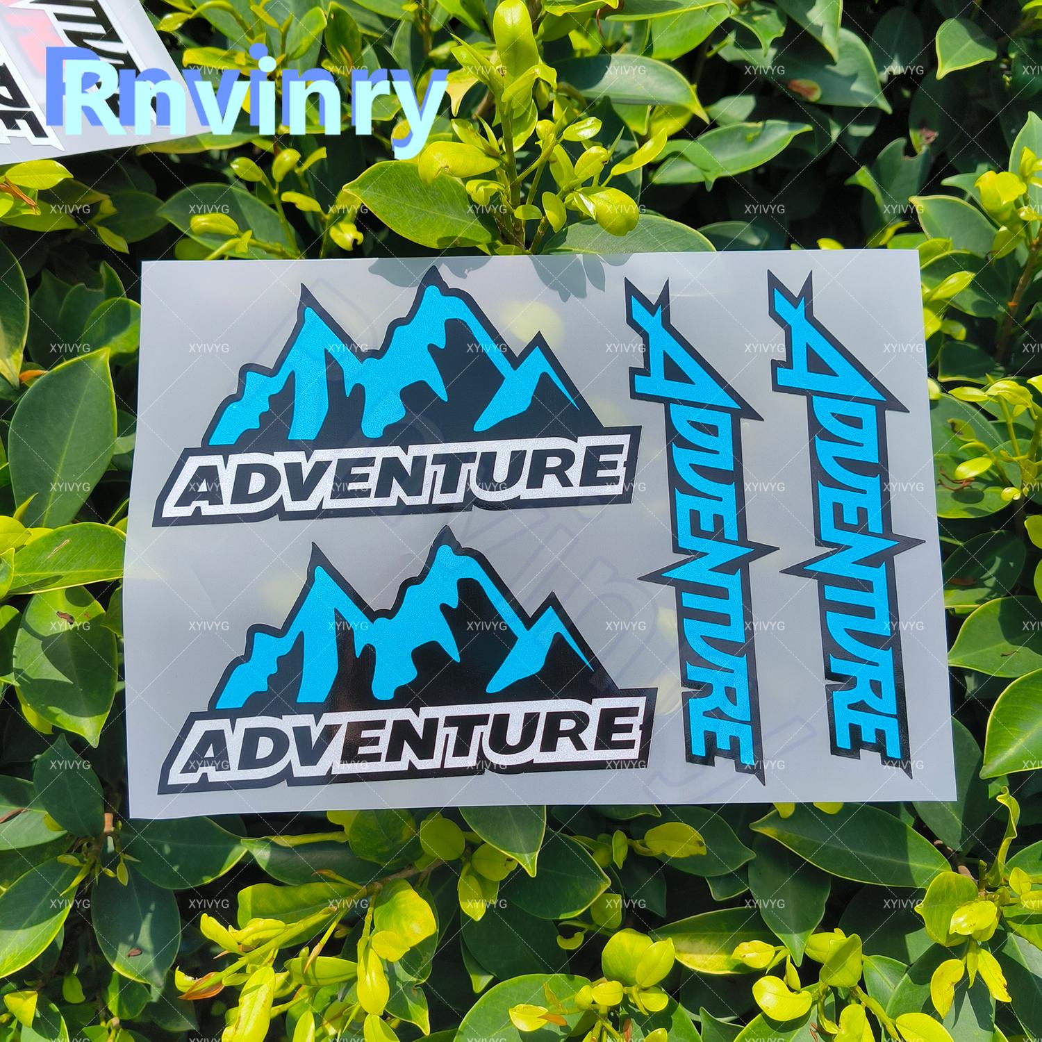 

Universal Motorcycle Reflective Sticker Tail Box Decoration Adventure Accessories Outdoor Off-road Camping Element синий