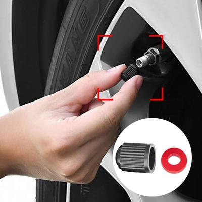 100/200 Pcs Valve Caps for Car Motorcycle Bicycle Tires Waterproof Plastic Dust Covers with Seal Tire Inflator Accessories