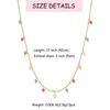 Women 18k Gold Plated Colorful Natural Stone Tassel Clavicle Necklace