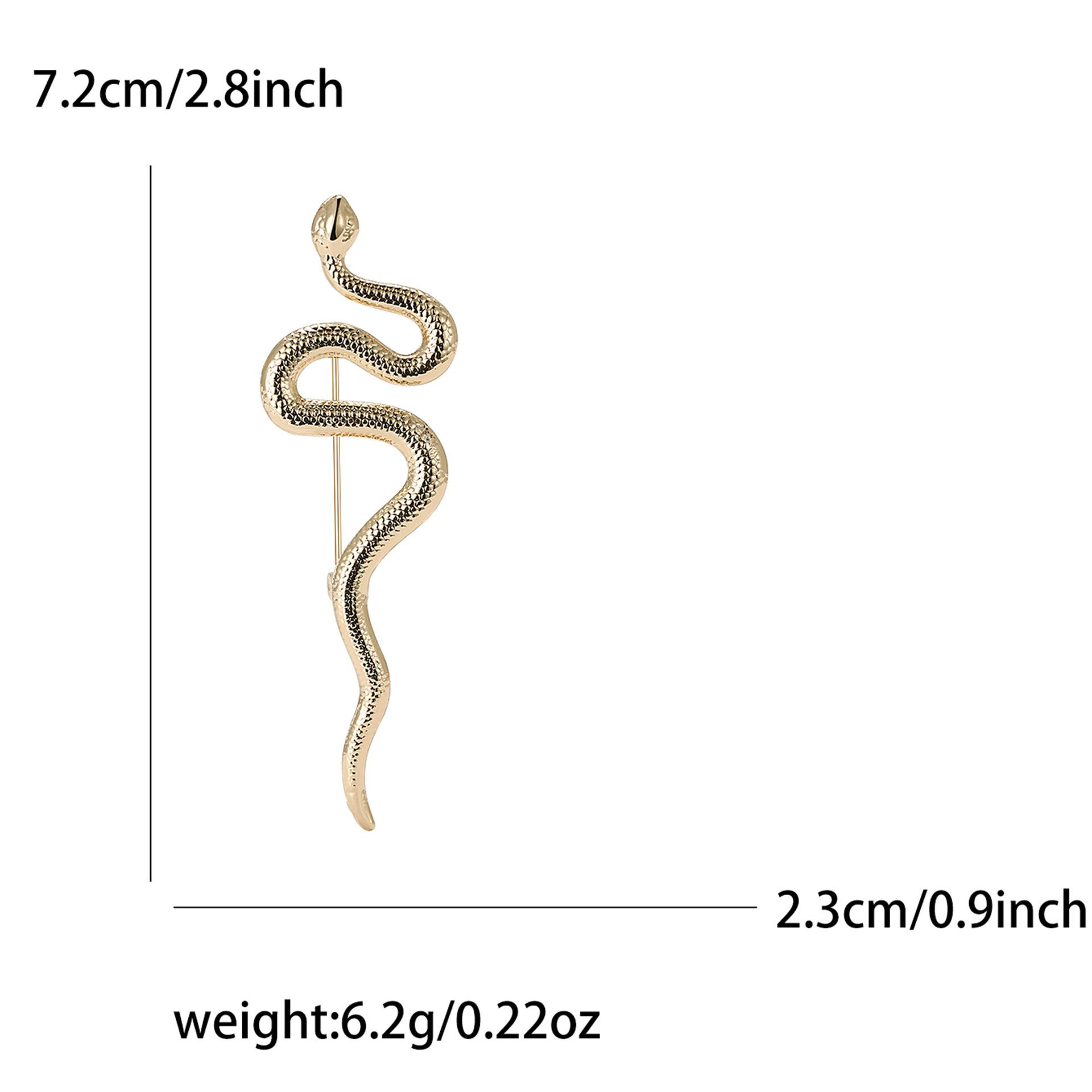 

Креативная брошь в виде змеи из сплава в стиле ретро с гальваническим покрытием, простая модная мужская и женская брошь для пальто, костюма, корсажа, ювелирного украшения