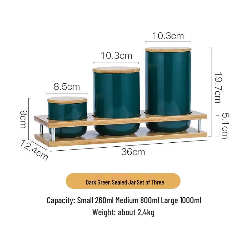 Nordic Ceramic Grain and Cereal Kitchen Storage Jar