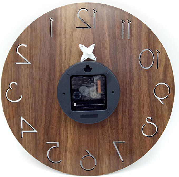 Luminous Wooden Wall Clock: Silent, Simple, Decorative Timepiece for the Living Room