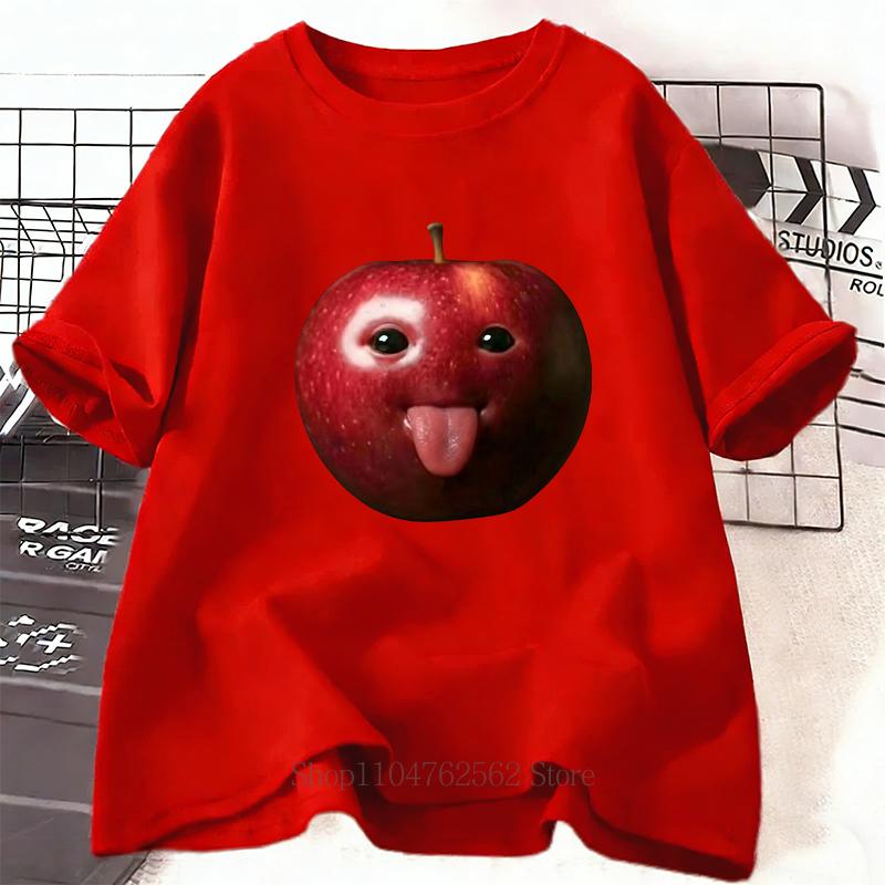 

Футболки с графическим принтом Apple Летние Унисекс Женская одежда Смешные Юмор Повседневная Мода Большого размера С круглым вырезом С коротким рукавом Топы Футболки S