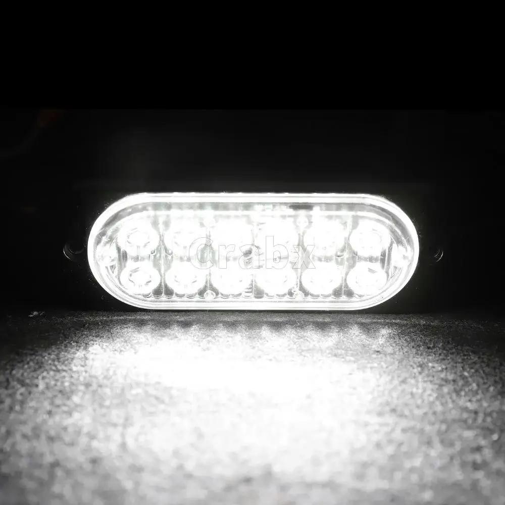12 LED Strobe Warning Light Strobe Grille Flashing Lightbar Car Truck Beacon Lamp Amber Yellow Traffic Lights Car Accessories