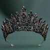 Alloy Crystal Bridal Beauty Pageant Crown Tiara Diadem Wedding Hair Accessory for Brides Elegant Headband Headdress