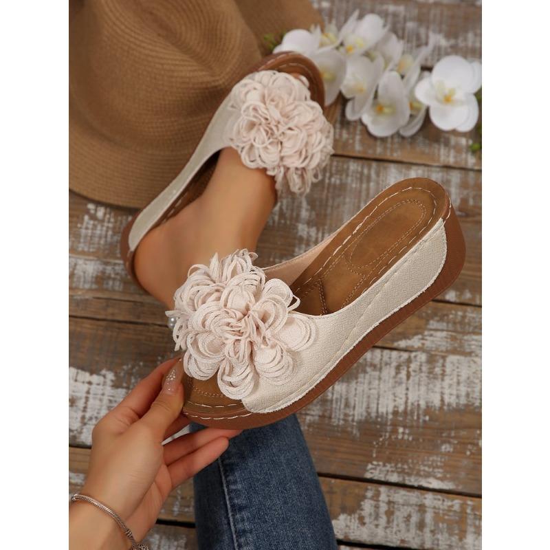 

Новый стиль шлепанцев на наклонном каблуке с толстой подошвой, туфли с открытым носком на одной перемычке 40