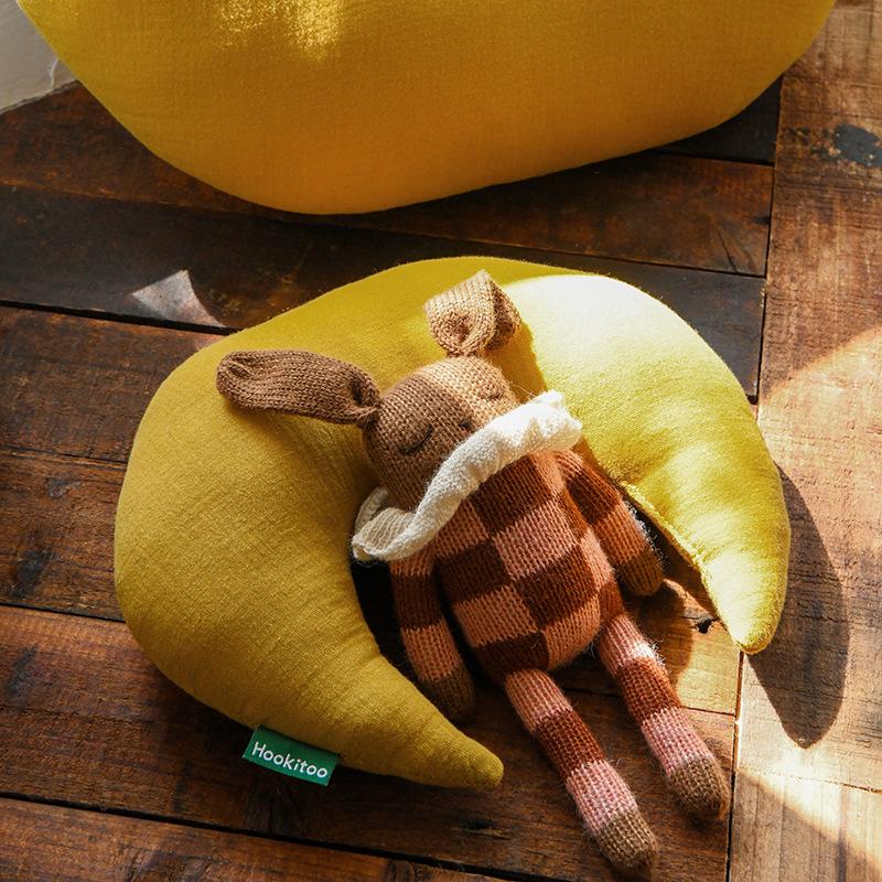 Cotton Gauze Nap Pillow Moon Style Soft Soothing Throw Nursing Pillow Baby Backrest Bedding Newborn Accessories 3180₽
