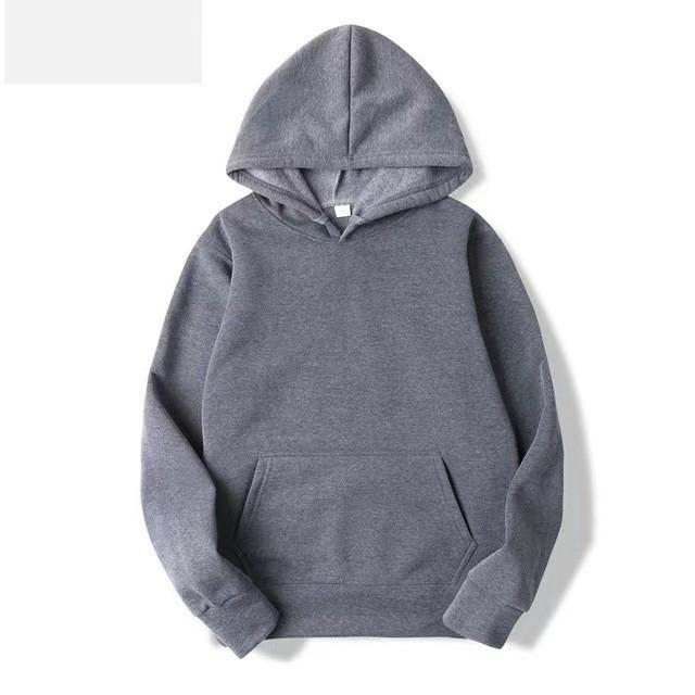 Unisex Trendy Hooded Fleece Sweatshirt: Solid Color, Loose Fit, Casual Style