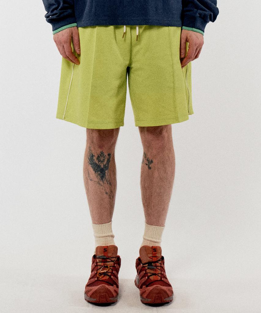GOLDEN SUNSHINE Golden Track Shorts_Lime Yellow
