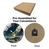 Earth Landscape Wooden Round Silent Hanging Wall Clock, Suitable For Living Room, Office, Study Room, Bedroom, Home Decoration