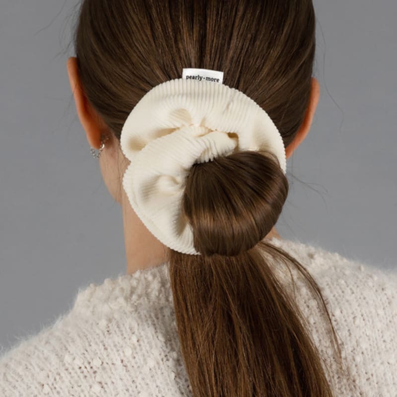 Pearlymore Corduroy Cream Scrunchie
