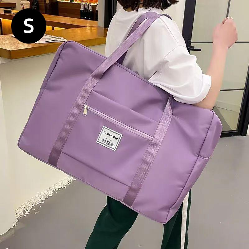 

Складная сумка для багажа для путешествий на короткие расстояния. Вместительная портативная сумка для сортировки одежды. Портативная водонепроницаемая сумка для хранения. S фиолетовый