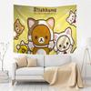Kawaii Rilakkuma Bear Hippie Wall Hanging Tapestries for Living Room Home Dorm Decor Art Home Decor