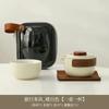 Ruyao portable travel tea set ceramics pot four cups of fast cups corporate festival set system
