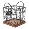 Coffee Pod Holder Organizer Large Capacity Metal Storage Basket with Wooden Base for Kitchen Countertop Office Coffee Bar