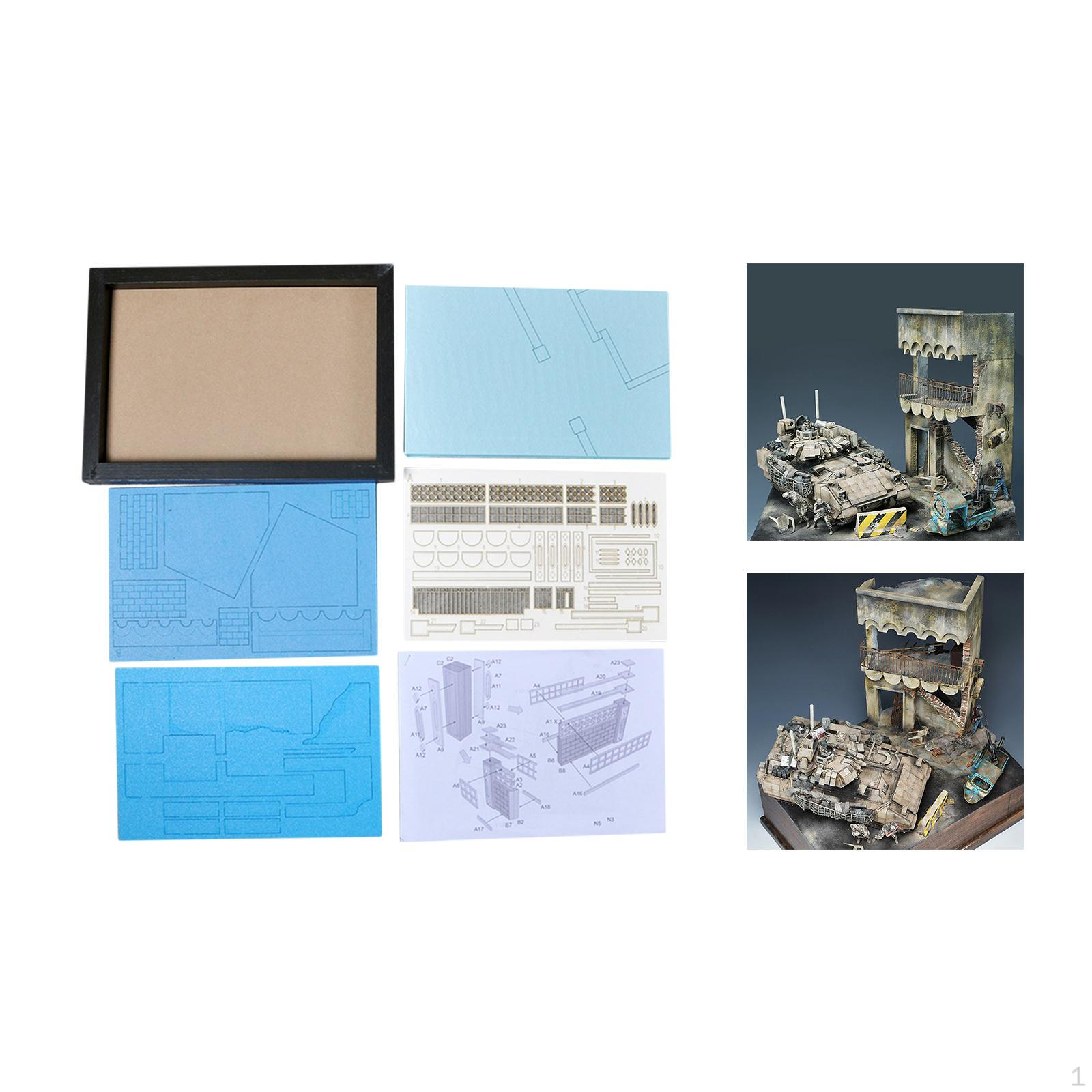 

1/35 Ручна мініатюрна архітектура будинку 3D пазли Взаємодія батьків і дітей Дерев яний пазл для style A