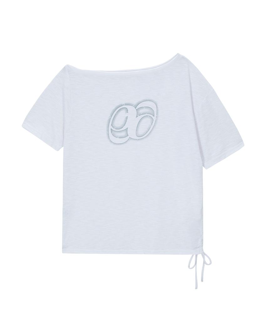 Aejeuon Kiki Boxy Shirring Tee / White
