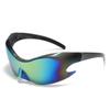 Non-polarized Classic Fashion Punk Women Alien Mirror Integrated Design Future Technology Sense Sunglasses Sunscreen Men Eyeglasses
