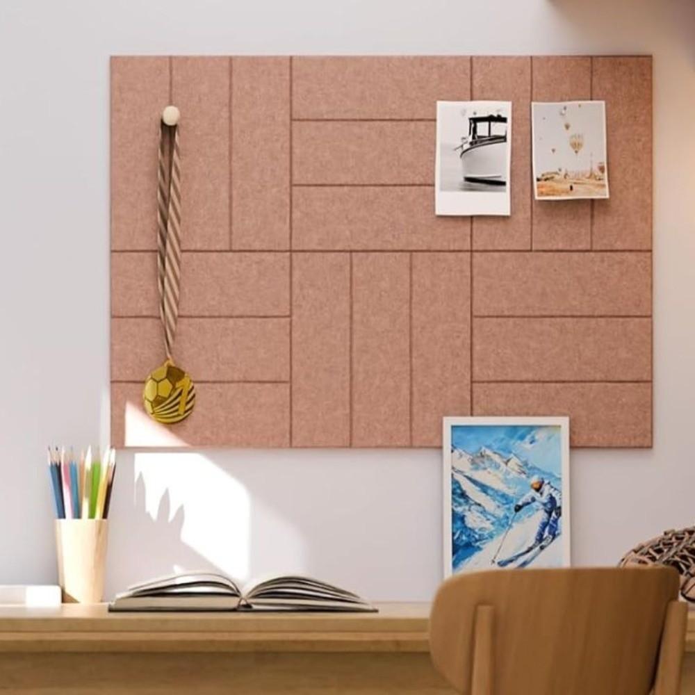 Vertical Stripe Felt Acoustic Panels Self Adhesive Bulletin Board Photo Display