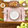 Pink Bloom Flowers Summer Placemats Set of 4, 12x18 Inch Seasonal Spring Table Mats for Party Kitchen Dining Pink Decoration