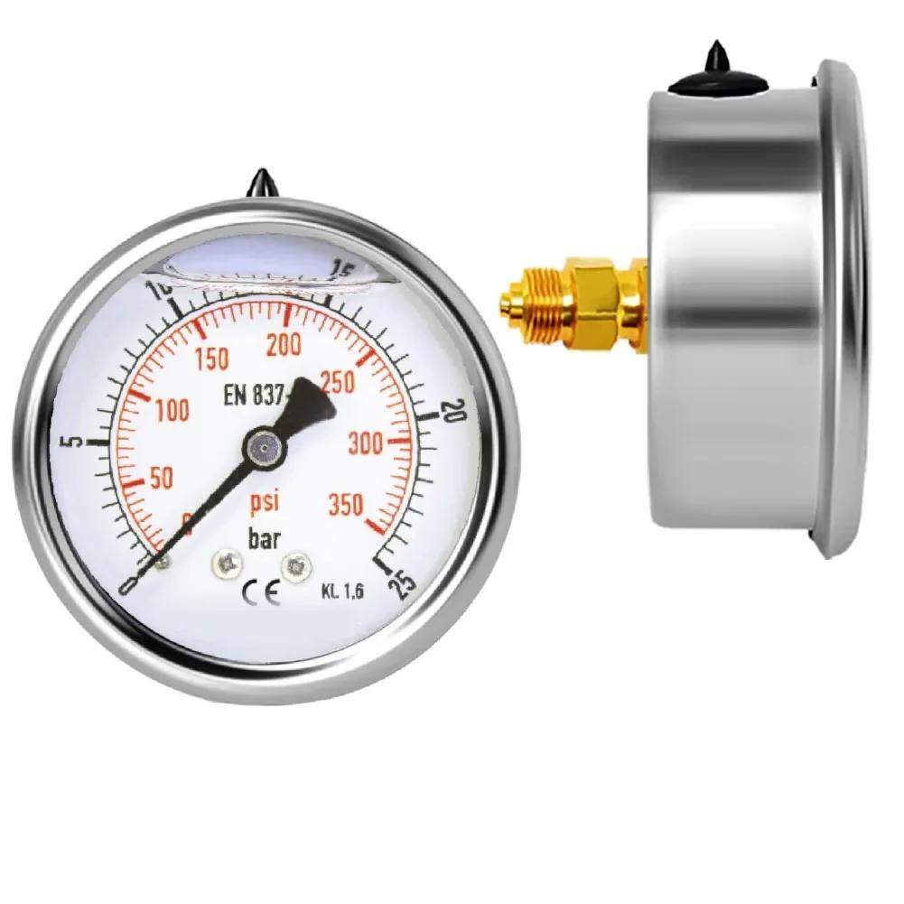 High Pressure Measurement Device Hydraulic Gauge 60mm Dial Accurate Measurement High Pressure Systems Hydraulic Applications