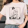 Kettensäge Unisex T-Shirt Damen Japanischer Anime Gotische T-Shirts Grafik Y2k Kleidung Lustiges Cartoon Unisex Kurzarm T-Shirt Oberteile