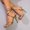 Women Sandals Round Toe Strap High-heeled Sandals Summer Fashion Sexy Pumps Trend Luxury Elegant Shoes Female Zapatos De Mujer