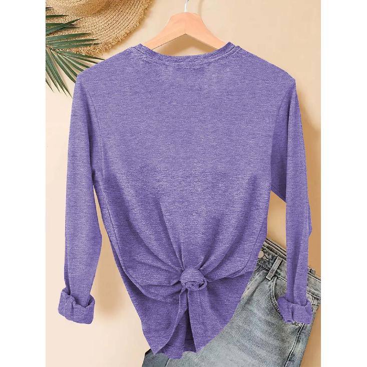 Halloween Party Gift For Women Farm Fresh Pumpkins Text Pumpkin Print Round Neck Long Sleeve T Shirt Versatile For Daily Wear