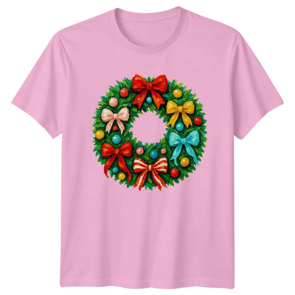 Christmas Wreath Holiday Unisexs TShirt Unisexs Tee Graphic Unisex Top