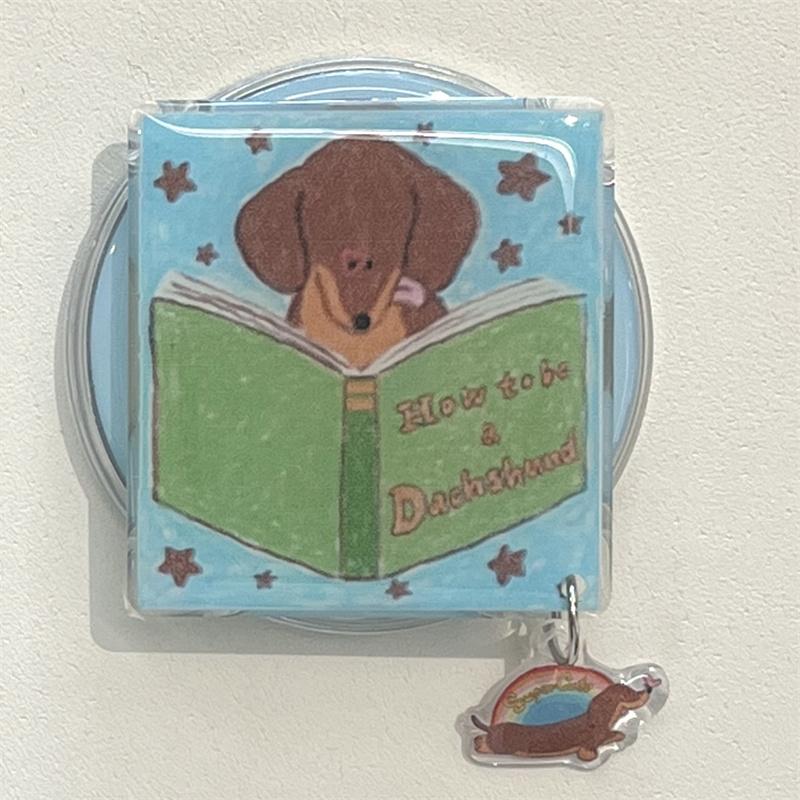 

Cute Blue Dachshund Dog Cartoon Phone Case For iPhone 17 16 15 14 Pro Max Magnetic Protective Cover For MagSafe Grip for Girls For iPhone 14