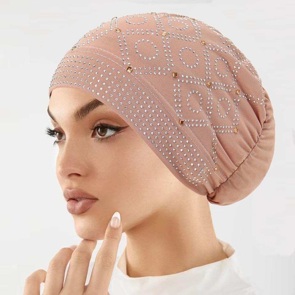 Mesh Turban Hat Shiny Headwrap Cap Mesh Turban Indian Headscarf Vacation