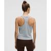 Lululemon Regata Swiftly Tech Racerback 2.0 Cintura Comprimento Elastano Listrado Branco Cinza Oasis