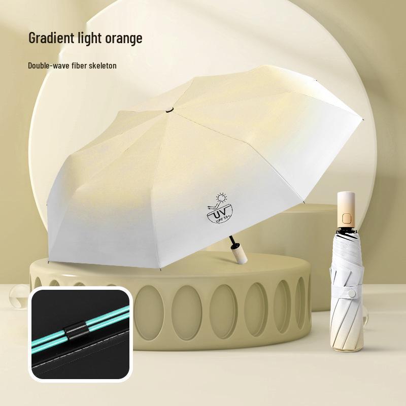 

Baodini Градиентный Многоспицевой Черный Клей УФ и Дождь Компактный Ветрозащитный Автоматический Зонт