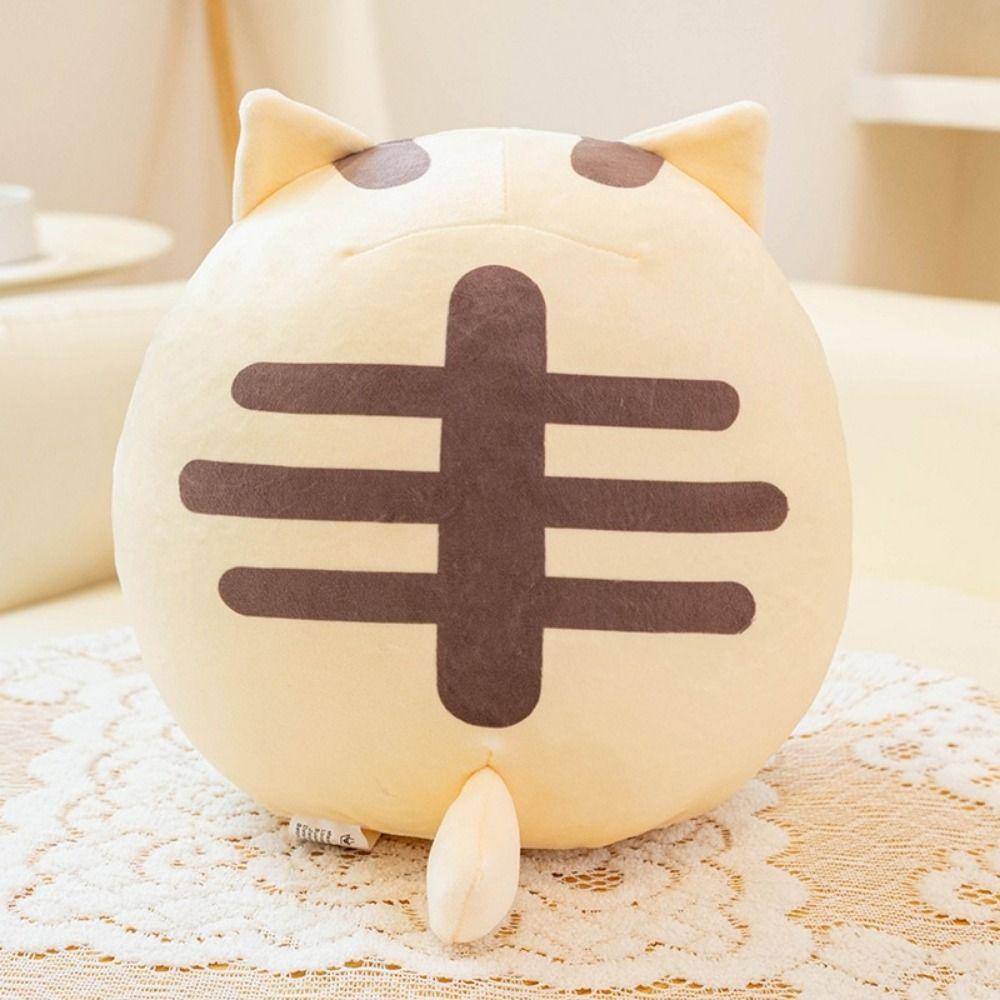Face Down Kitten Ball Nap Pillow Cat Circular Kitten Ball Plush Pillow  School