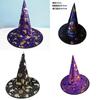 Witch Hat For Halloween Party Stylish And Gold-embossed Witch Hat Costume Accessory