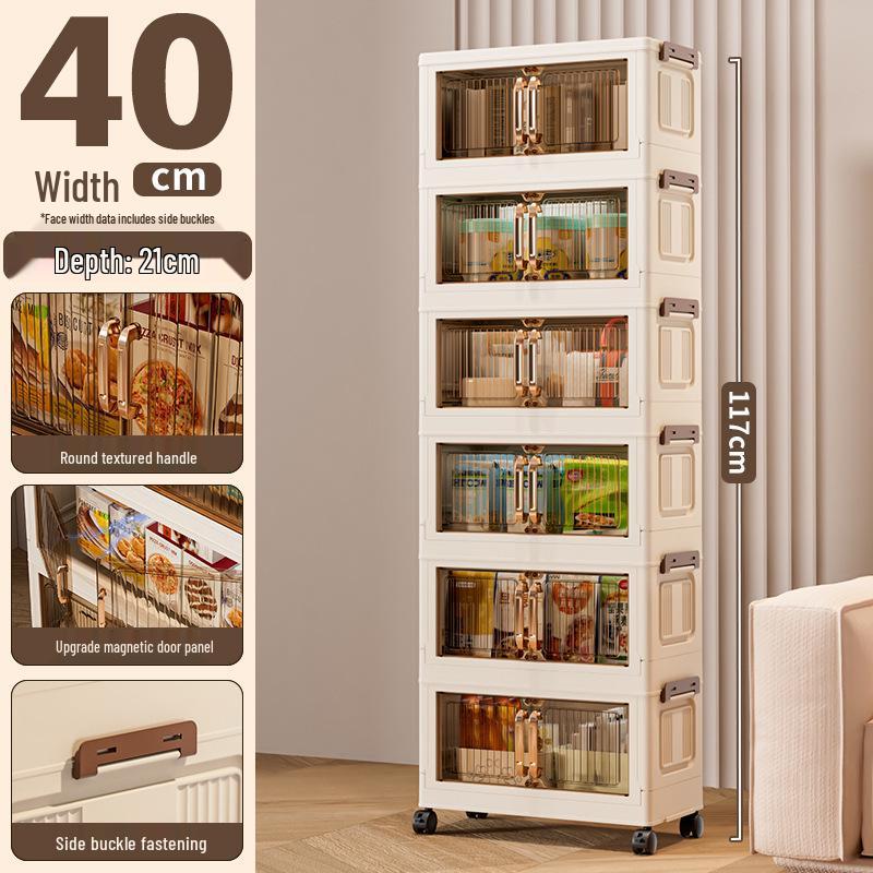 Multi-layer Movable Storage Cabinet for Snacks and Medicine 1 Layer (without Universal Wheels)