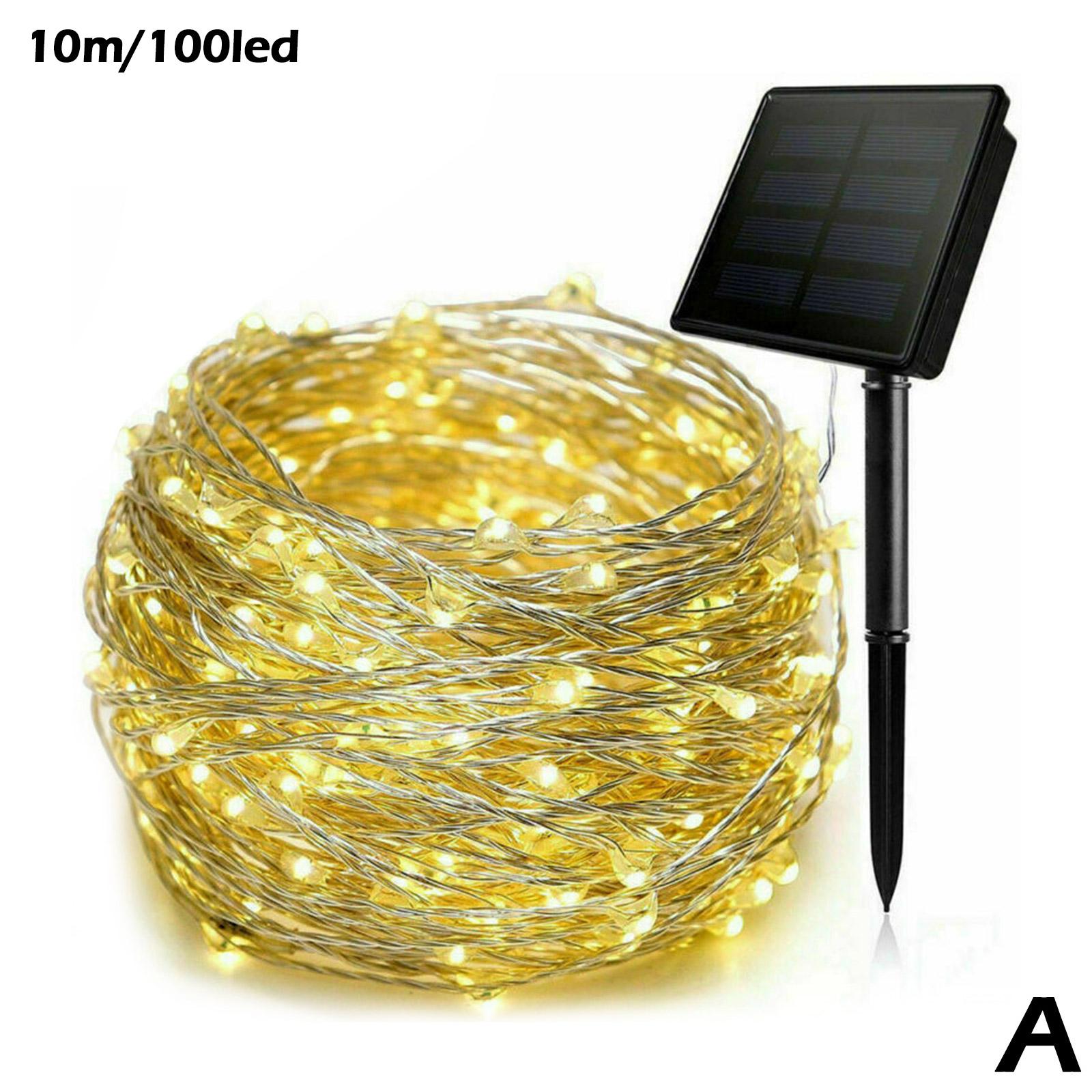 

Светодиодная гирлянда на солнечных батареях, уличные садовые гирлянды, водонепроницаемая лампа для рождественской вечеринки, гирлянда, рождественские огни